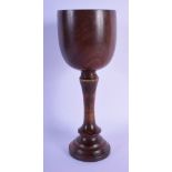 A TREEN GOBLET. 23.5 cm high.