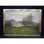 Thomas Hope Mckay 1870-1930 a 19th Century Oil on canvas stretched on board entitled Loch Etive 49