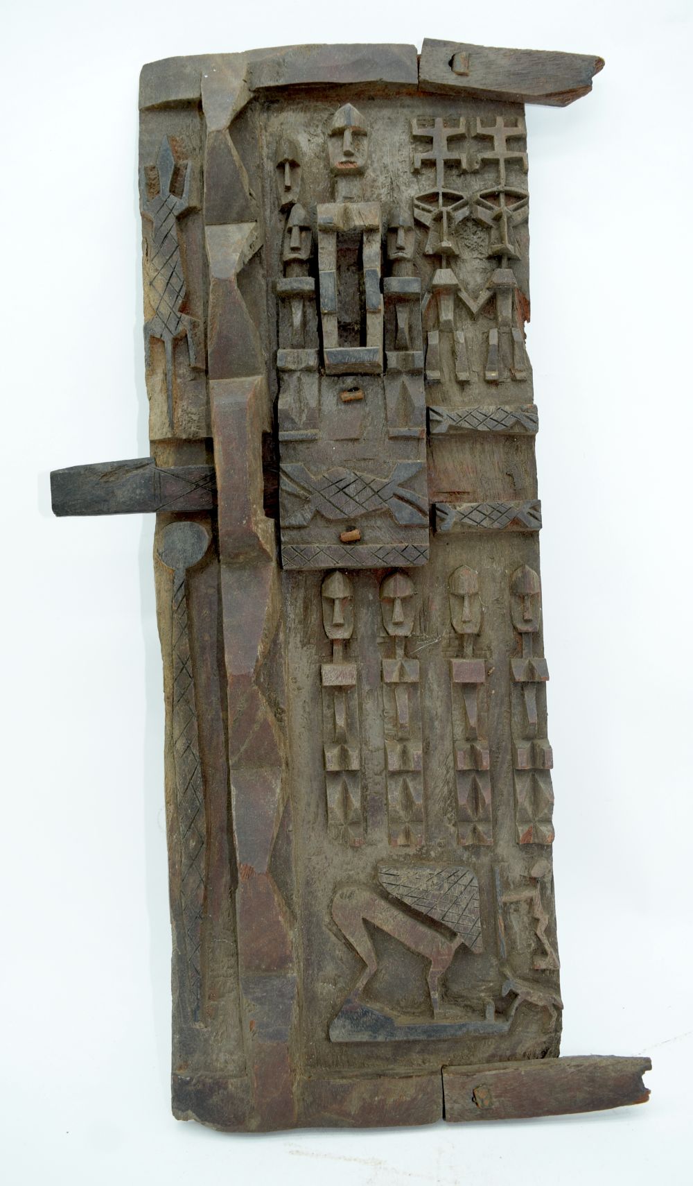 An African tribal Dogon door fragment. 47 x 20cm