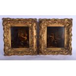 Dutch School (19th Century) Pair, Oil on board, Tavern scenes. Image 24 cm x 20 cm.