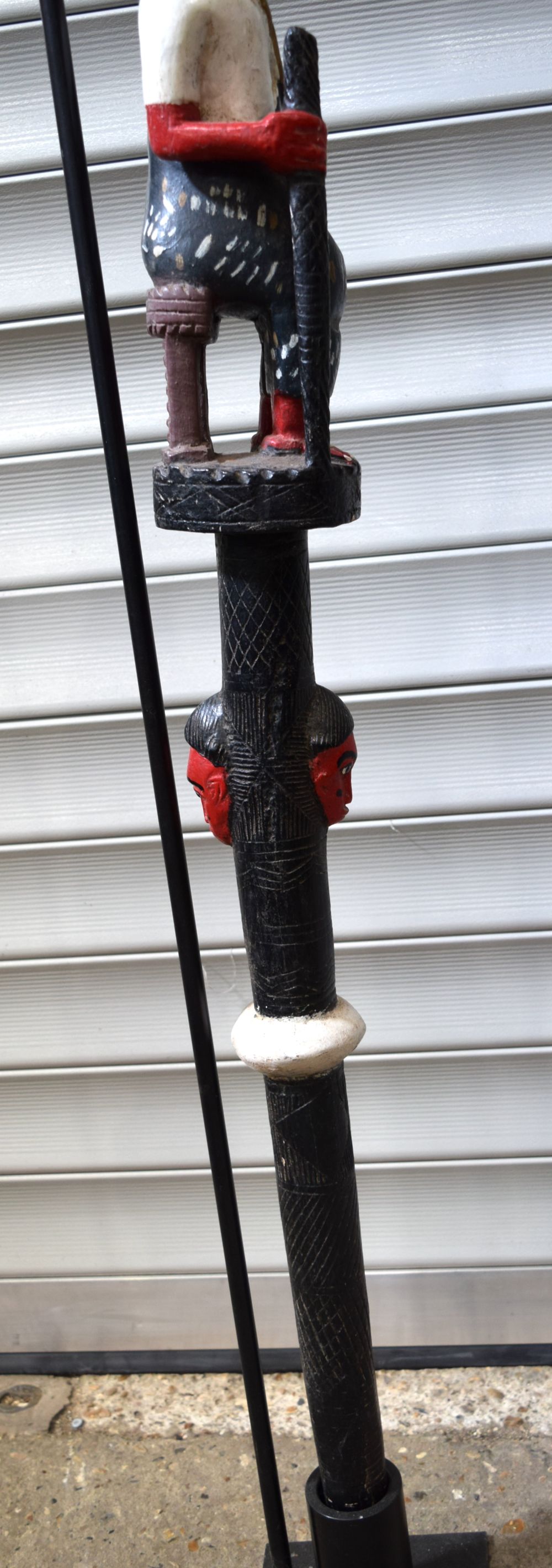 An African tribal Baule Royal staff. 177cm - Image 9 of 13