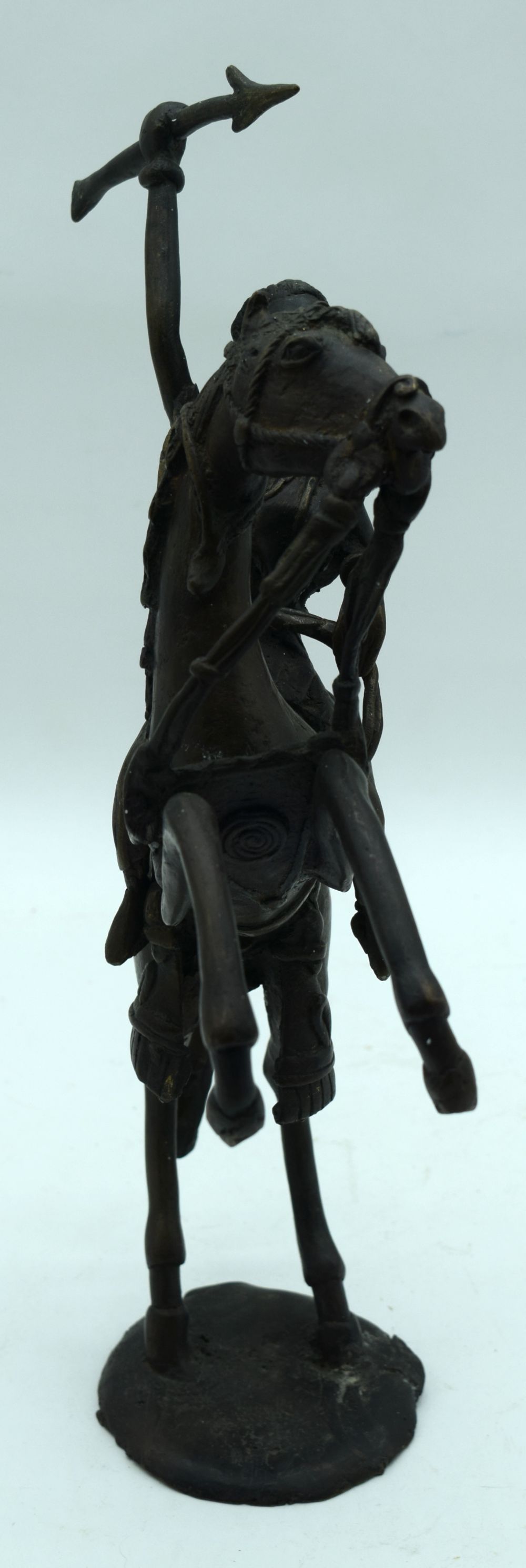 An African Tribal Bukina bronze horse and rider 38cm (2). - Image 2 of 3