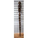An African tribal Senufo Tefalapitya staff. 170 x 14cm