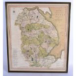 AN EARLY 19TH CENTURY NEW MAP OF THE COUNTRY OF LINCOLN printed for S Smith No 172 Strand January 6t