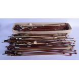 ASSORTED VINTAGE VIOLIN BOWS. (qty)