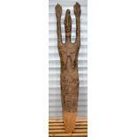 An African tribal rare Dogon Nommo ancestral board. 163 x 30cm
