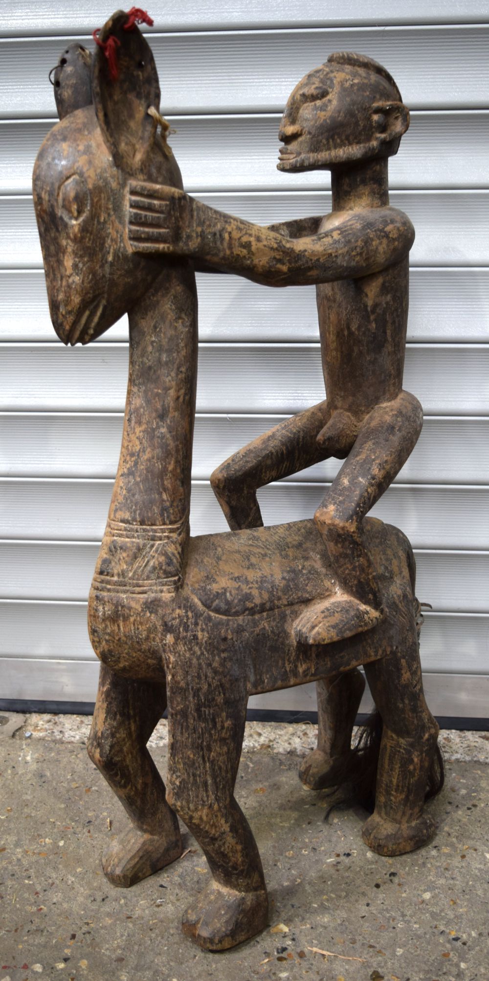 An African tribal Dogon Horseman figure. 98 x 44cm - Image 6 of 6