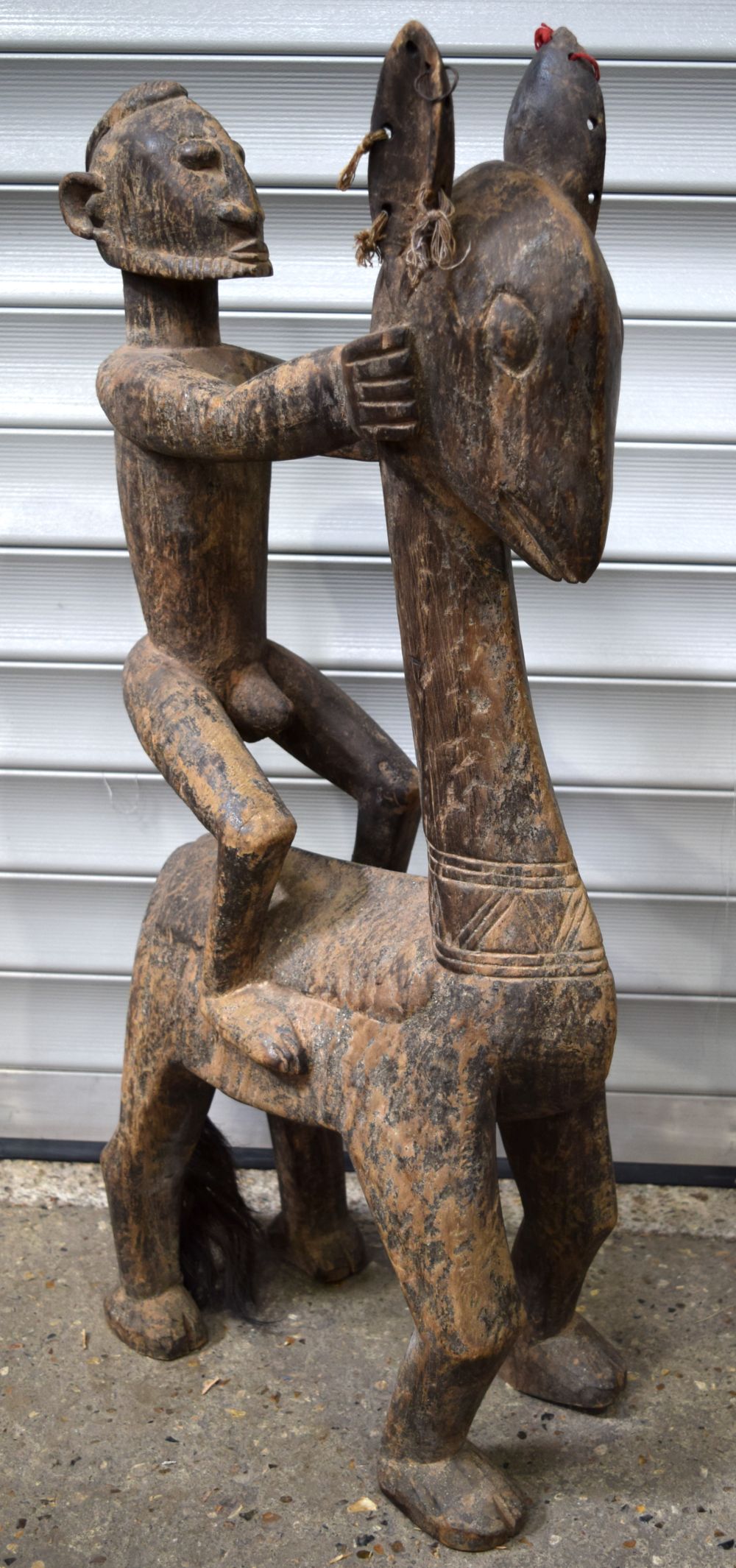 An African tribal Dogon Horseman figure. 98 x 44cm - Image 5 of 6