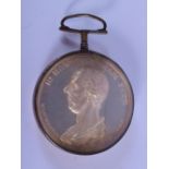 AN ANTIQUE WILLIAM PITT MEDALLION. 74 grams. 7 cm x 5.25 cm.