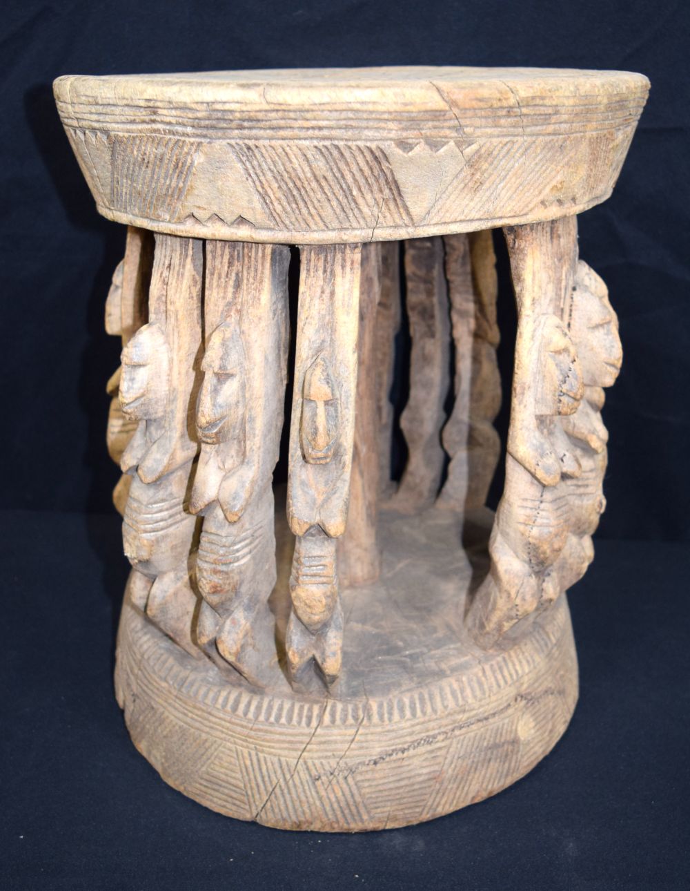 An African tribal Dogon stool. from the Hendrick de Roy Collection 42 x 36cm