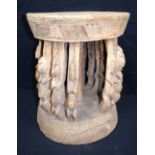 An African tribal Dogon stool. from the Hendrick de Roy Collection 42 x 36cm