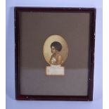 A RARE 19TH CENTURY POLYNESIAN TRIBAL FIJIAN PRINCESS ENGRAVING Vah Ta Ah. Image 12 cm x 6 cm.