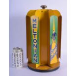 A CHARMING MELTONIAN BOOT POLISH ENAMELLED ADVERTISING DISPLAY STAND. 37 cm x 18 cm.