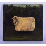 British School (19th Century) Oil on board, Standing sheep. 21.5 cm x 21.5 cm.