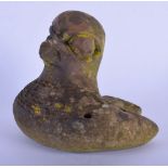 A SOUTH AMERICAN ANTIQUITY BIRD WHISTLE. 9 cm x 7 cm.