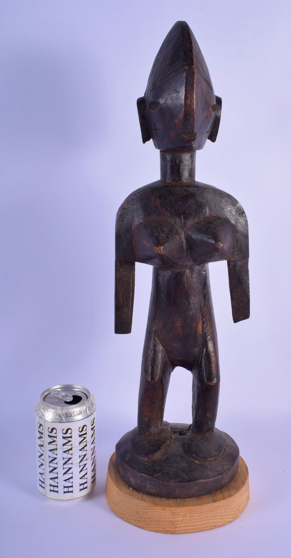 A TRIBAL AFRICAN BAMANA FERTILITY FIGURE. 49 cm high.