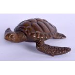 A JAPANESE BRONZE TURTLE. 5cm long, cm wide