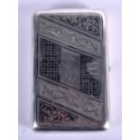 A CONTINENTAL NIELLO SILVER CIGARETTE CASE. Stamped 84, 10.7cm x 6.7cm, weight 134g