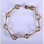 AN ANTIQUE 9CT GOLD NECKLACE. 22cm long, weight 9.49g