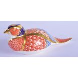 Royal Crown Derby paperweight pheasant. 18cm Long