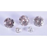 FIVE SYNTHETIC DIAMONDS (5)