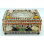 A Victorian Shell box 10 x 21cm.