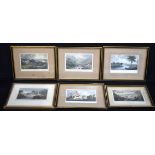 A collection of 19th century coloured engravings of Welsh landscapes 11 x 15 cm (6)