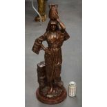 After Gaston Leroux (1854-1942) Bronze, Rebecca, Water Carrier. 65 cm high.