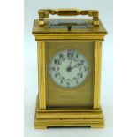 An Arthur Jack Paris & Cheltenham carriage clock 13cm.