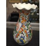 AN EARLY 20TH CENTURY JAPANESE TAISHO PERIOD PORCELAIN VASE painted with figures and hoho birds. 26