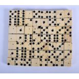 A COLLECTION OF ANTIQUE BONE AND WOOD DOMINOS. (qty)