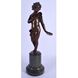 European School (1920) Bronze, Boy and tamborine. 30 cm high.