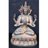 A large Chinese Tibetan bronze buddha 51cm.