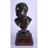 French School (19th Century) Bronze, Bust. 23 cm high.