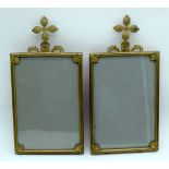A pair of gilded metal photo frames 31cm (2).