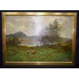 Thomas Hope McKay 1870-1930, a 19th Century oil on canvas stretched over board entitled 'Loch Etive'