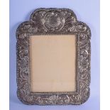 AN ANTIQUE CONTINENTAL SILVER PHOTOGRAPH FRAME. 40 cm x 30 cm.