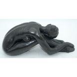 By Tom Greenshields 1915-1994 a resin bronze of Chrissie Resting . 28 x 11cm .