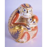 Royal Crown Derby paperweight mother an baby. 10cm High