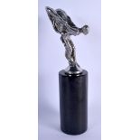 A VINTAGE ROLLS ROYCE CHROME CAR MASCOT. 23 cm high.