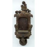 A 19th century carved black Forest wall mount signed with monogram 50 x 20cm