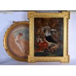 European School (18th/19th Century) Oil on canvas, Christ and his associates, together with a framed