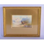 A ROYAL WORCESTER PORCELAIN PLAQUE by James Stinton. Porcelain. 24 cm x 14 cm.