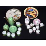 A Continental tea set together with a Chinese set and two Japanese plates 25 cm. (Qty).