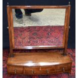 A 19th century three drawer dressing table mirror 60 x 55cm.