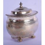 A LATE VICTORIAN SILVER TEA CADDY. London 1896. 231 grams. 10 cm x 10 cm.