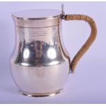 A 19TH CENTURY FRENCH SILVER HOT WATER JUG. 359 grams. 13 cm x 12 cm.