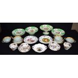 A collection of ceramics Aynsley , Allertons , cake stands, plates cups etc (Qty).