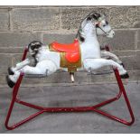 A Mobo Prairie king vintage metal rocking horse 91 x 100 x 51cm.