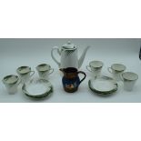 A stylish Collingwood ceramic Tea set together with a Lustre ware jug .largest 17cm (15)